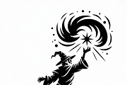 silhouette a mysterious wizard, an Illustration by Amazin_art (Thumbnail 4 of 19)
