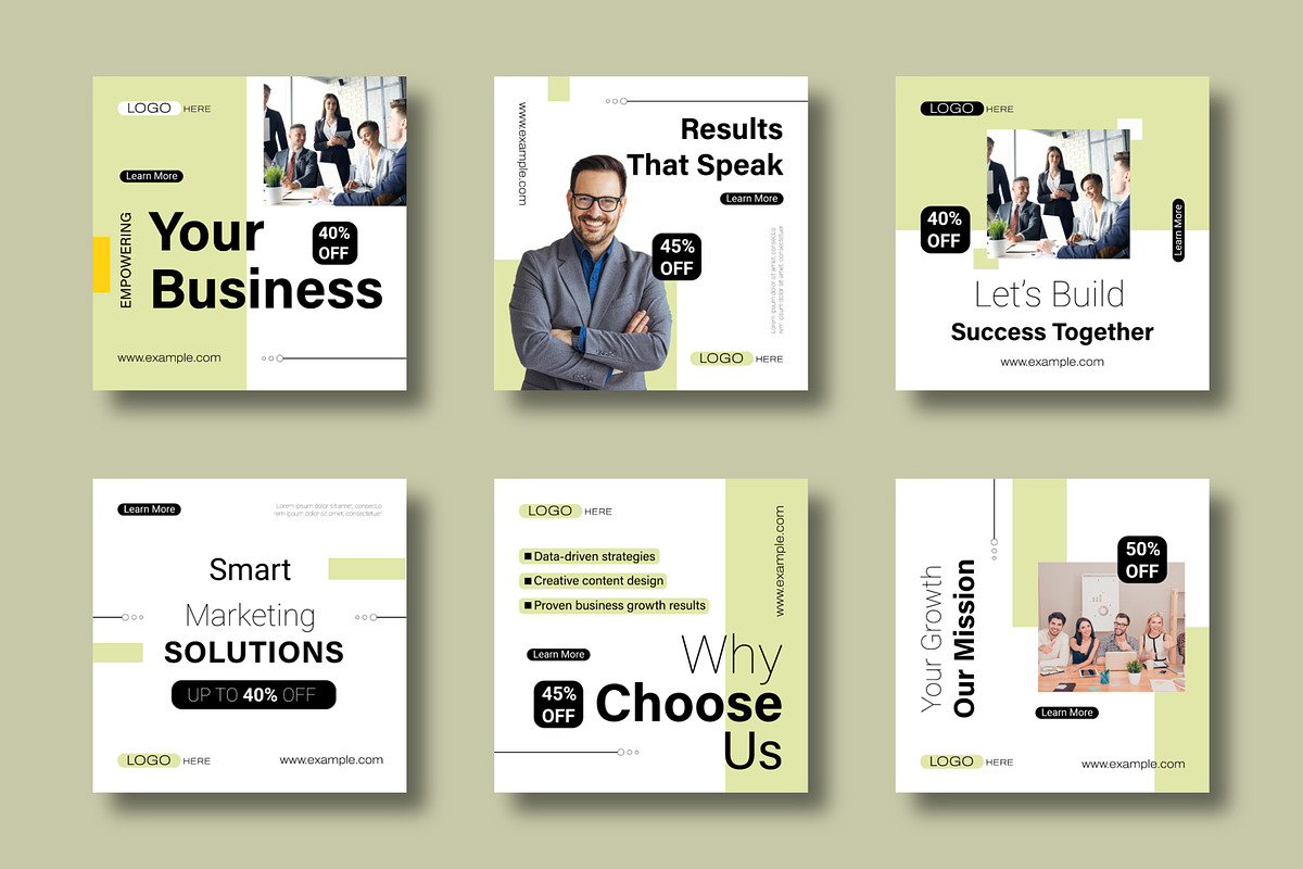 Modern Business Social Media Post, a Social Media Template by MightyDesign (Photo 1 of 8)