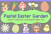 Pastel Easter Garden Graphic Set, a Pattern Graphic by Drafts n Doodles (Thumbnail 1 of 11)