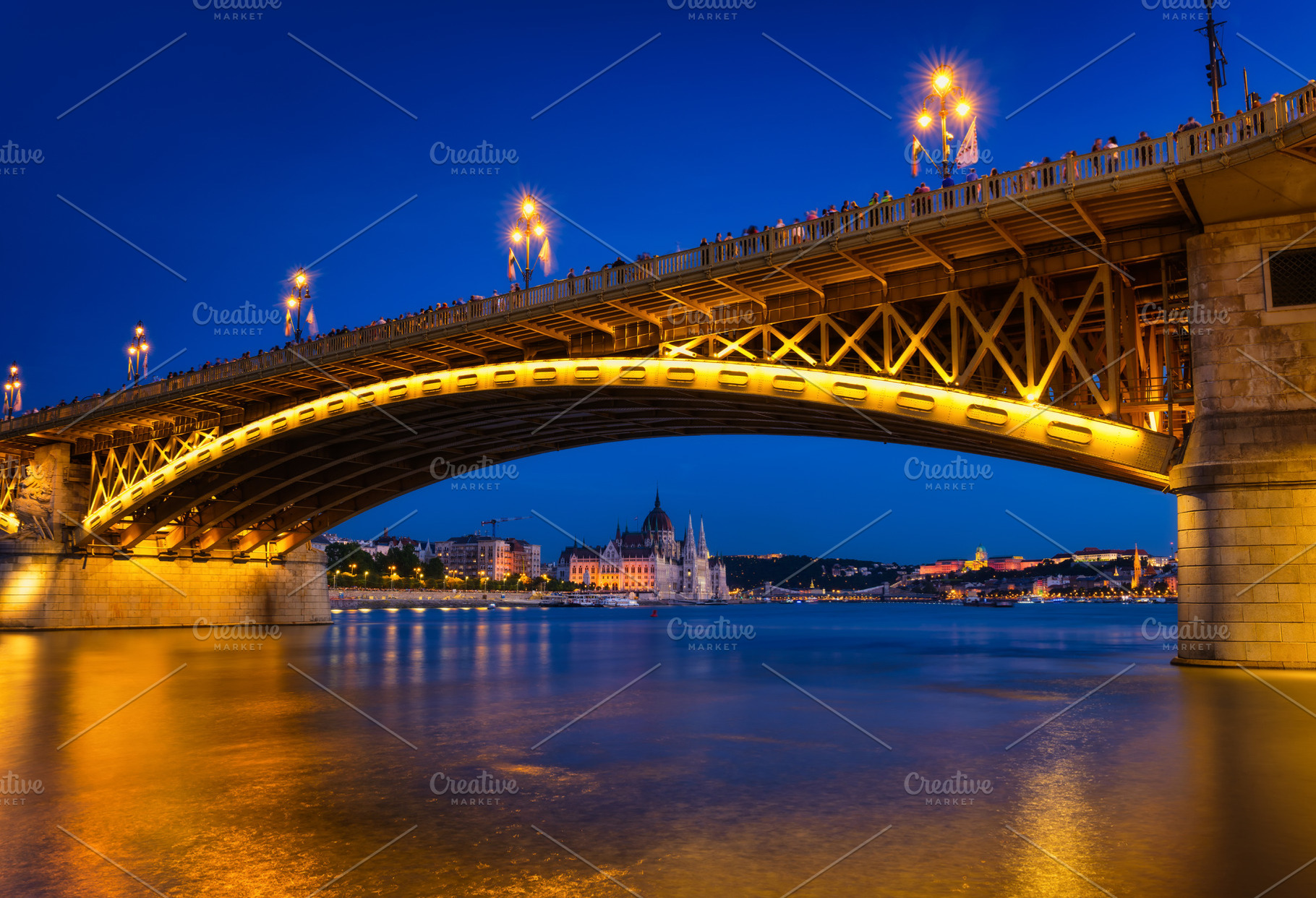 View of bridges in Budapest, Hungary, an Architecture Photo by Landscape and travel
