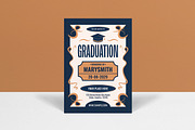 Blue Graduation Party Invitation, an Invitation Template by graphicook (Thumbnail 1 of 3)