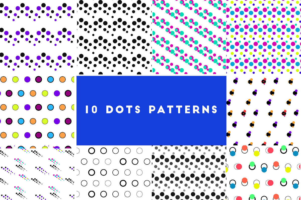 colorful dots patterns set 2020, a Pattern Graphic by designbydi (Photo 11 of 16)