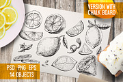 Lemon. Hand drawn ink illustrations, a Food Illustration by Alena Kaz (Thumbnail 2 of 4)