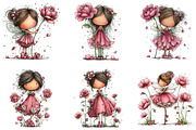 Whimsical Spring Fairy Rose Clipart, an Illustration by CraftArtStudio (Thumbnail 4 of 6)