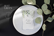JUST GREEN leaves greenery foliage, a Decorative Illustration by Lana Elanor (Thumbnail 5 of 8)