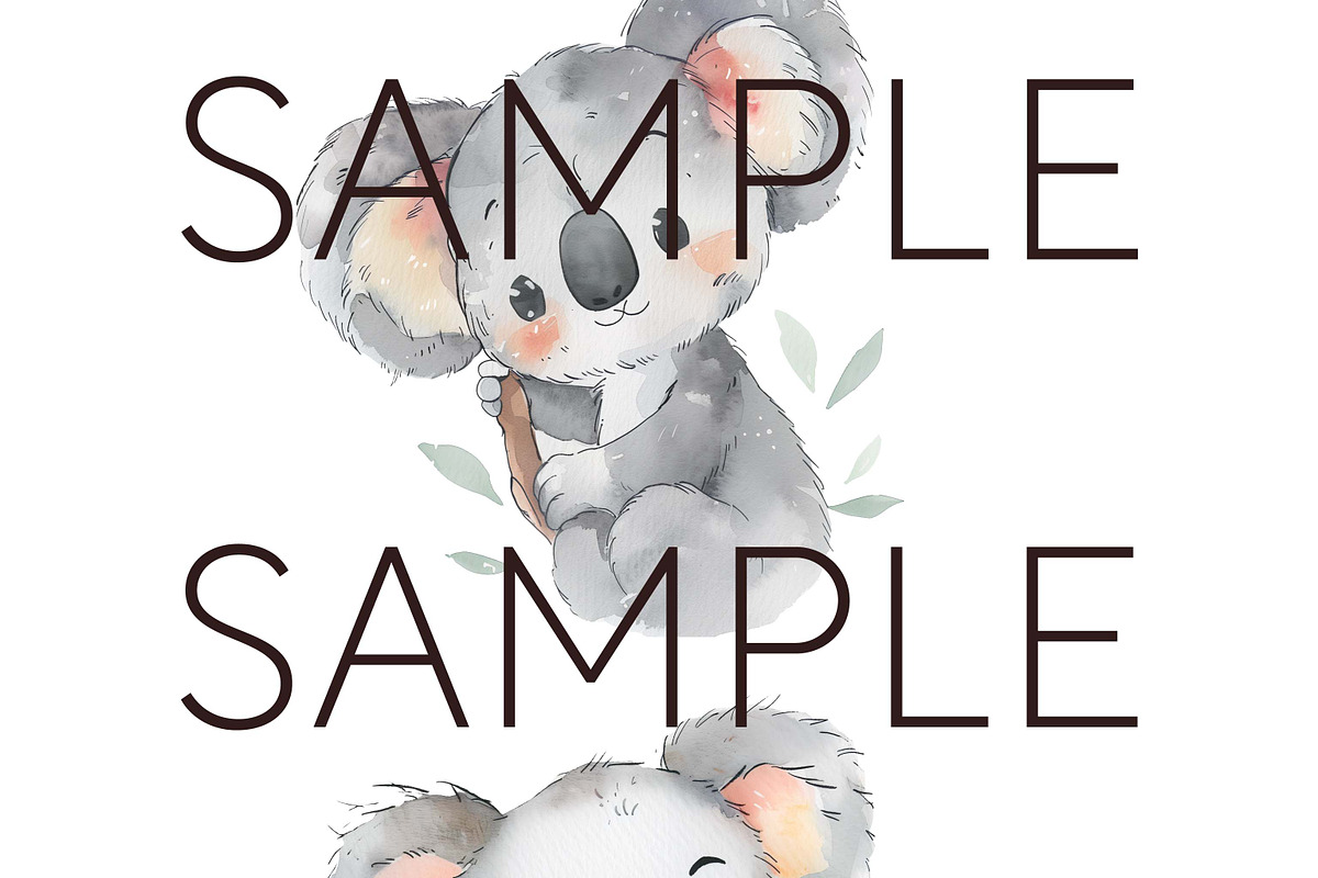 Australian Nursery Koala Clipart, an Animal Illustration by Pawcasso's Portraits (Photo 7 of 10)