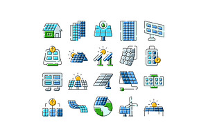 Solar panel energy collection system, an Object Graphic by pikepicture