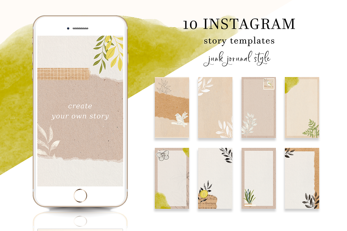 Instagram story template Botanical, a Social Media Template by Oh Mia Studio (Photo 1 of 4)