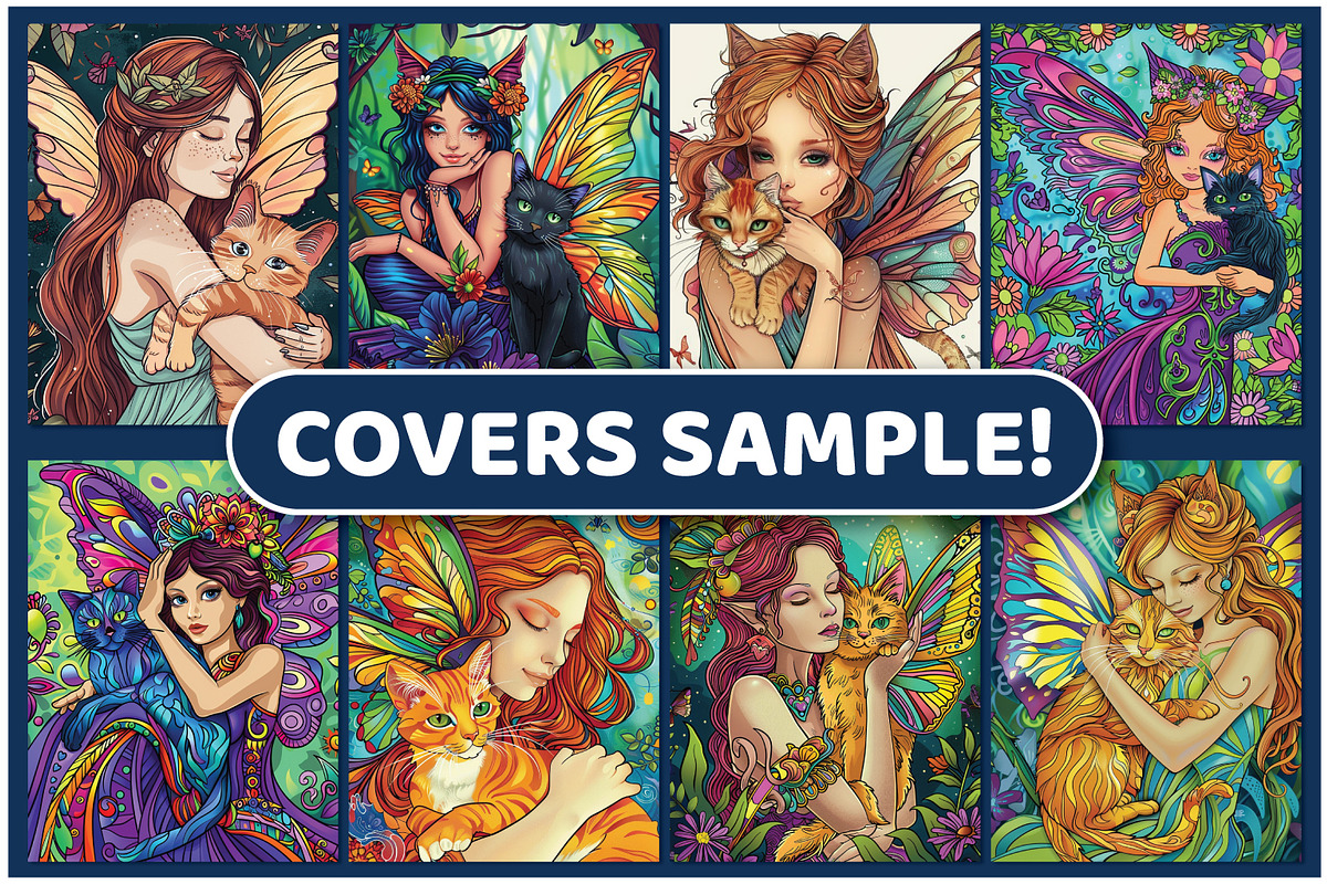 Fairy With Her Cat Coloring Pages
