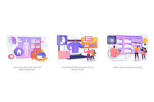 AI and Smart Tools for Hybrid Work, a Technology Illustration by Visual Generation