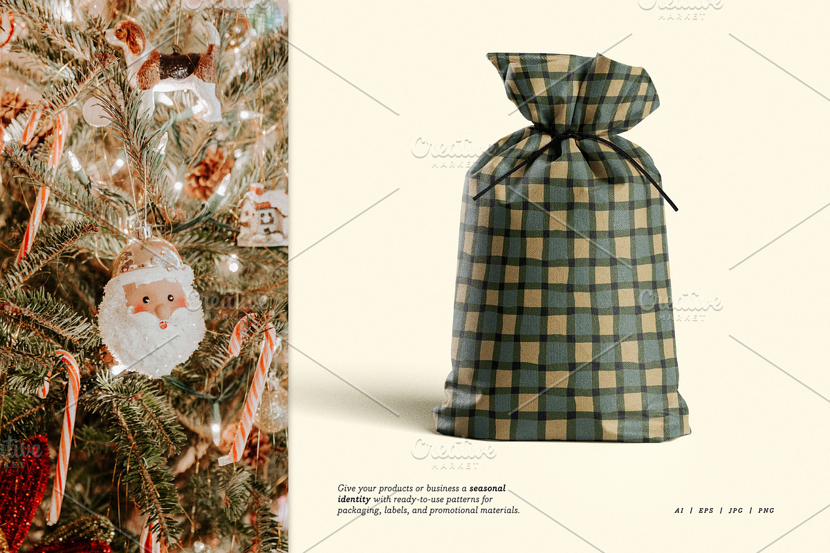 Warmy Yuletide. Seamless Patterns, a Pattern Graphic by oxygen_8 (Photo 7 of 10)