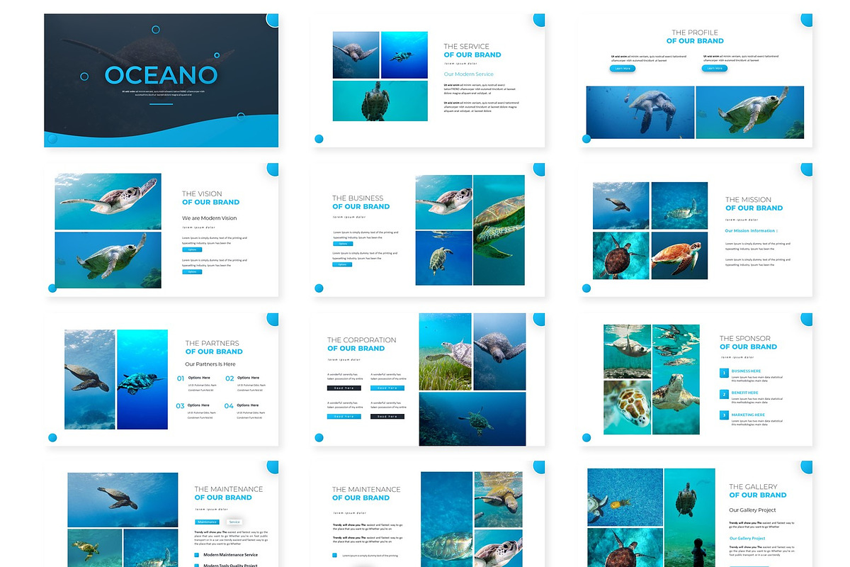 Oceano - Google Slides Template, a Presentation Template by AQR Studio
