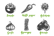Set of 42 healthy food objects, a Decorative Illustration by Akimo Mia (Thumbnail 2 of 9)