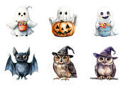 Cute Halloween Clipart Bundle, an Illustration by SinaCreation (Thumbnail 2 of 7)