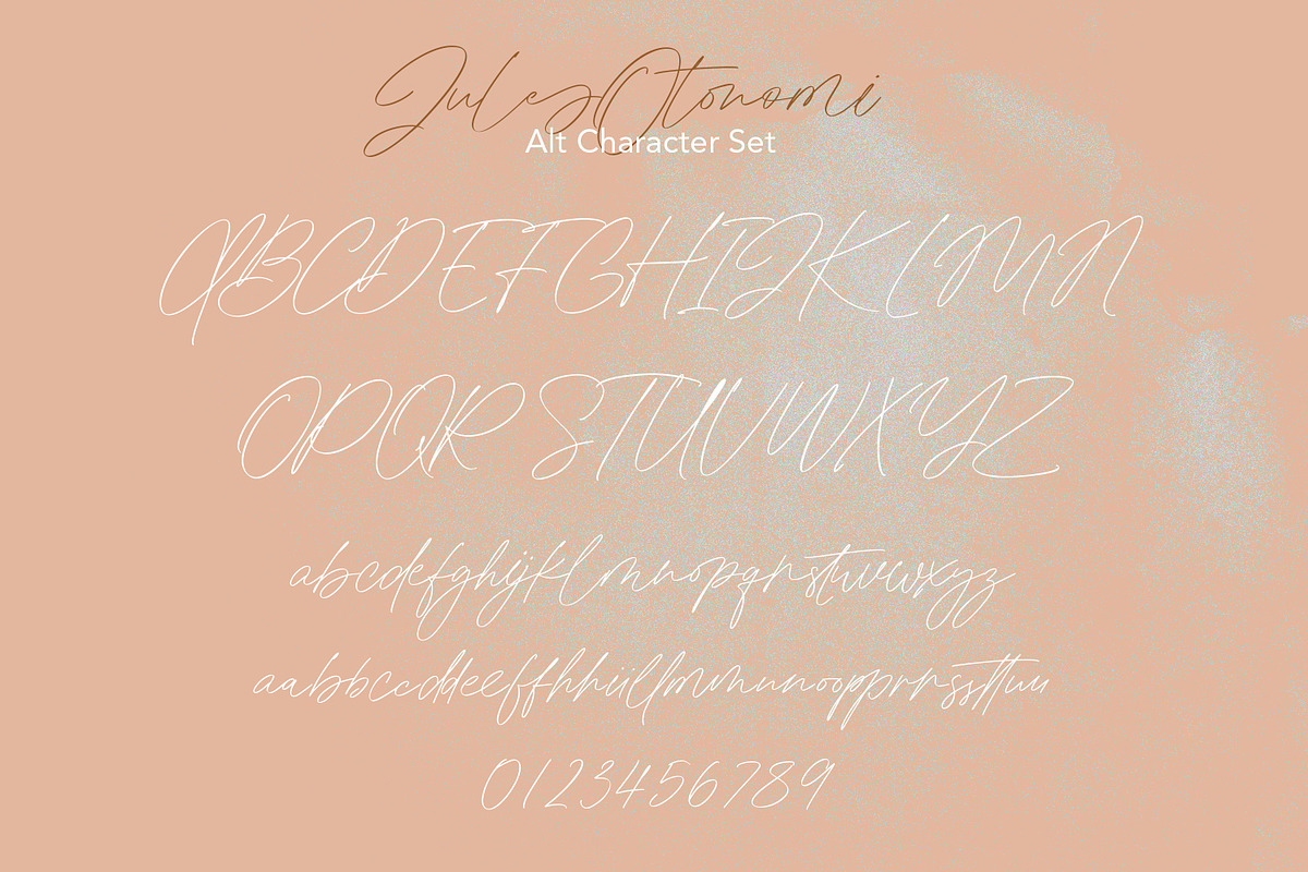 Jules Otonomi Classy Signature Font, a Script Font by Maulana Creative (Photo 3 of 13)