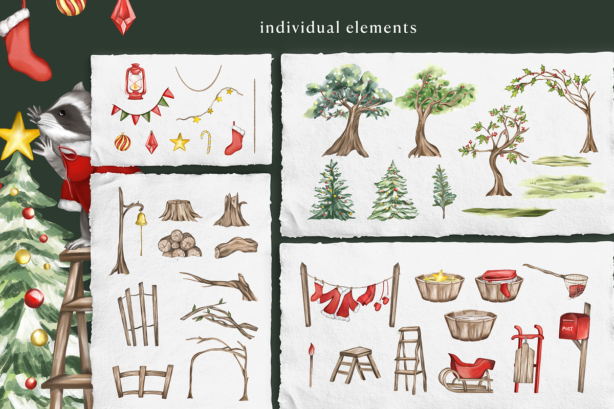 The Ultimate Christmas Forest, a Seasonal Illustration by Rachel Art Studio (Photo 4 of 11)