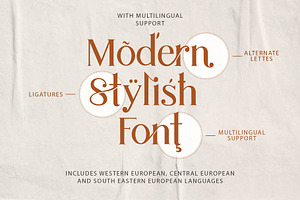 Gillian Serif Ligature Font