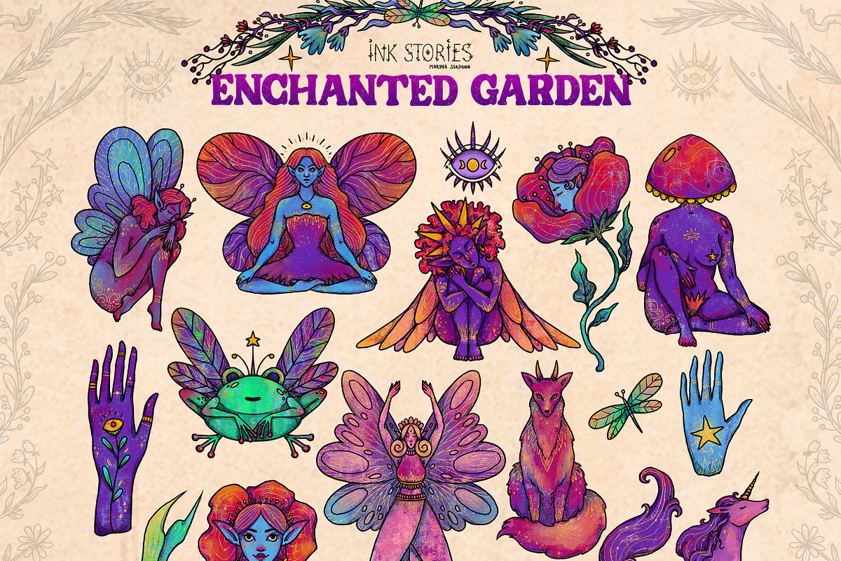 Enchanted Garden Fairies and Flowers, a Person Illustration by Ink Stories (Photo 2 of 24)