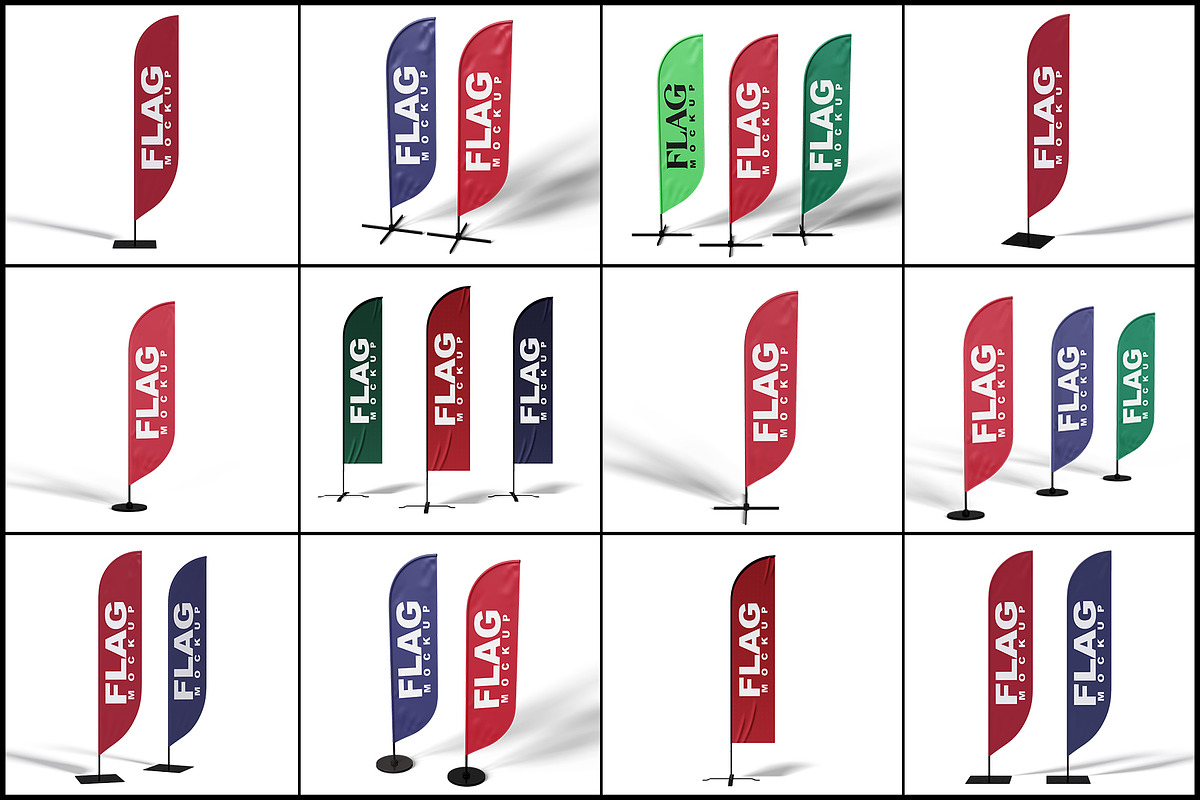 Flag Mockup, an Advertising Mockup by mockupbuys (Photo 1 of 26)