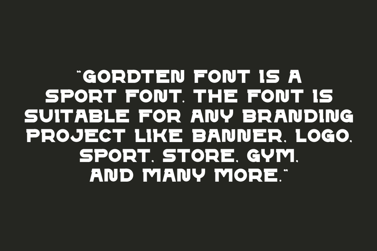 Gordten - Baseball Font, a Sans Serif Font by Iqsiart Studio (Photo 2 of 9)