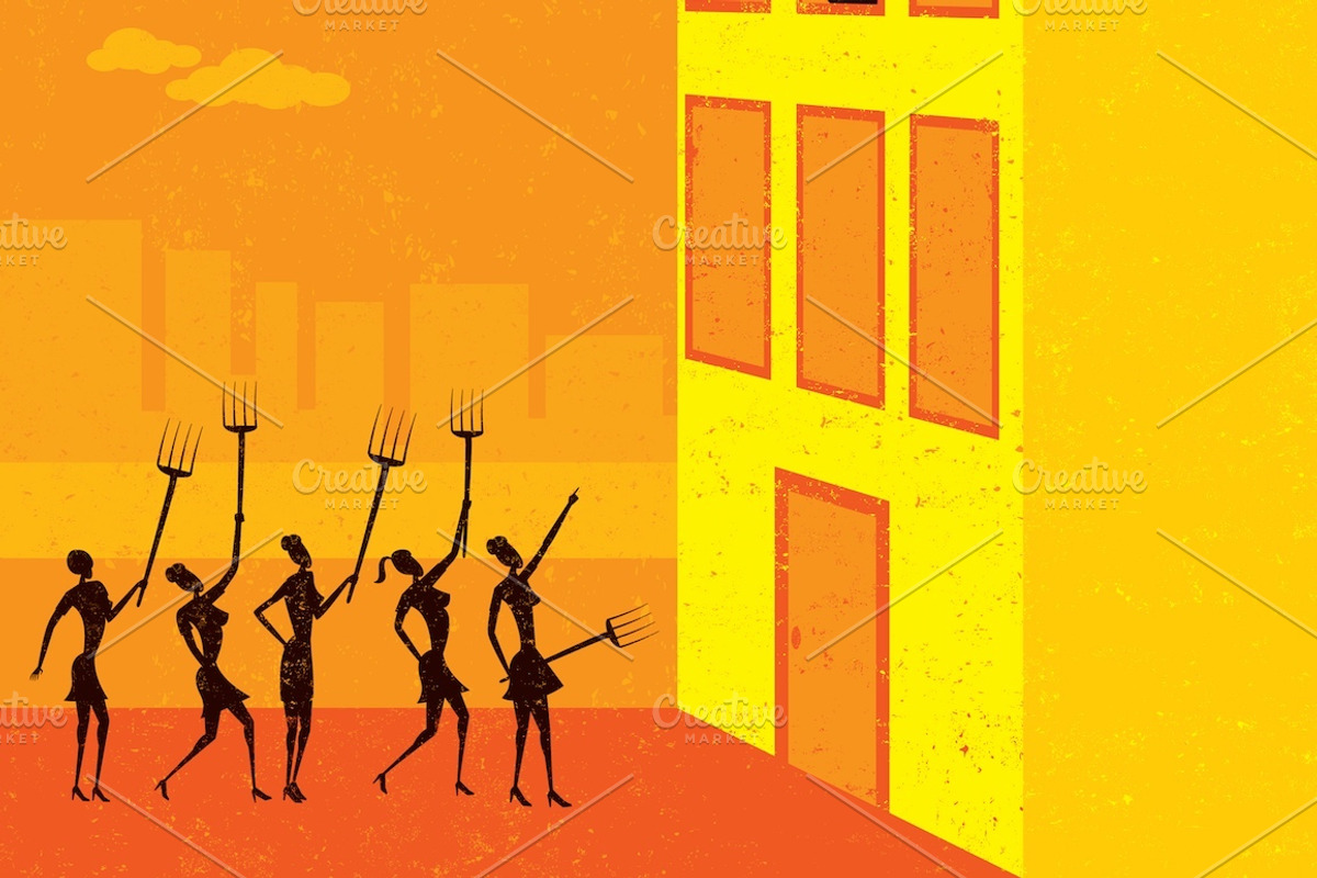 Angry Workers, a Finance Illustration by retrorocket (Photo 1 of 2)