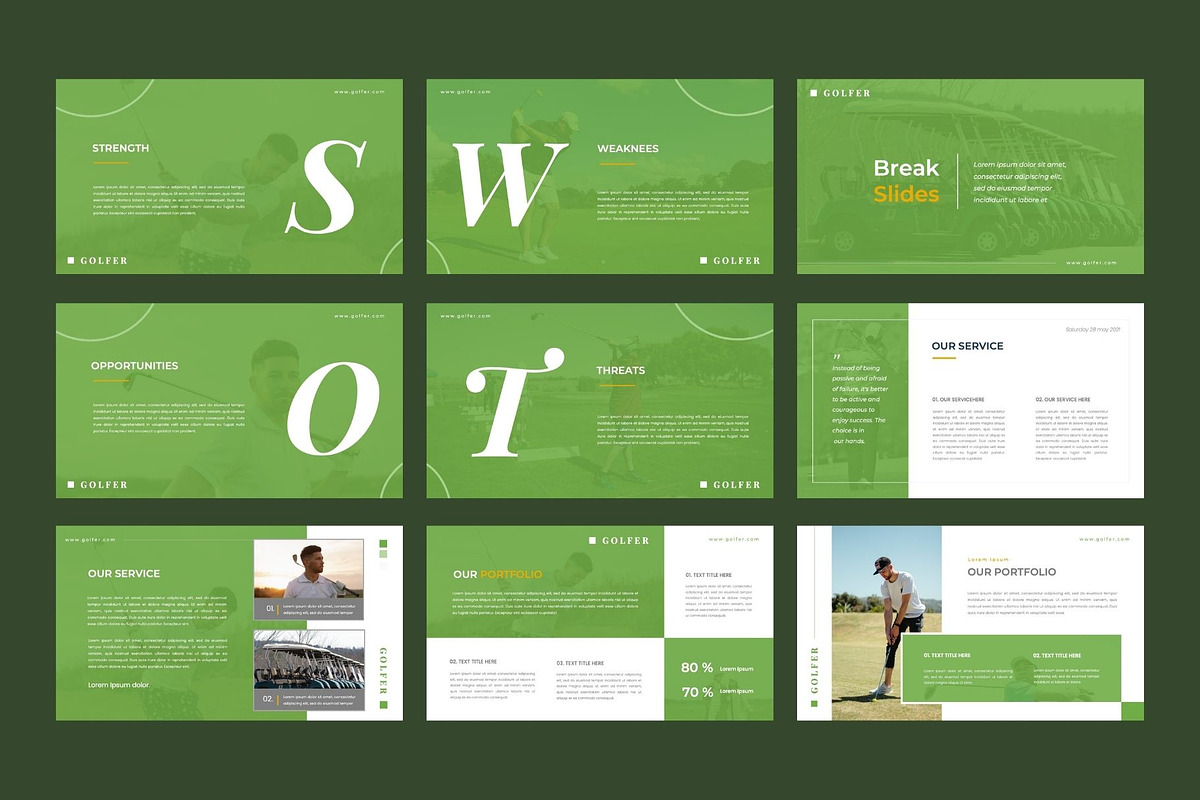 GOLFER  Golf Club Keynote Template, a Presentation Template by Rizki Herdian (Photo 4 of 5)