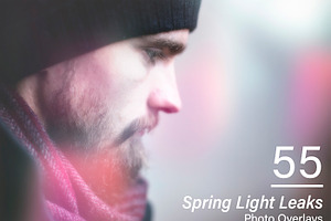 55 Spring Light Leaks Overlays