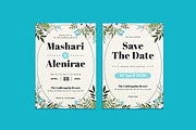 Abrel Floral Wedding Invitation, an Invitation Template by iDoodle Studio (Thumbnail 1 of 4)