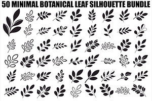 Botanical Leaf Silhouette Bundle, an Illustration by Creativeshirt