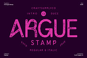 CS Argue Stamp, a Sans Serif Font by Craft Supply Co. (Thumbnail 1 of 8)
