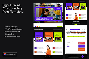 Figma Online Class Landing Page, a Landing Page Template by Musara