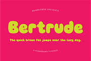 Bertrude - A Bold Bubble Font, a Handwritten Font by The Bumble Box (Thumbnail 1 of 4)