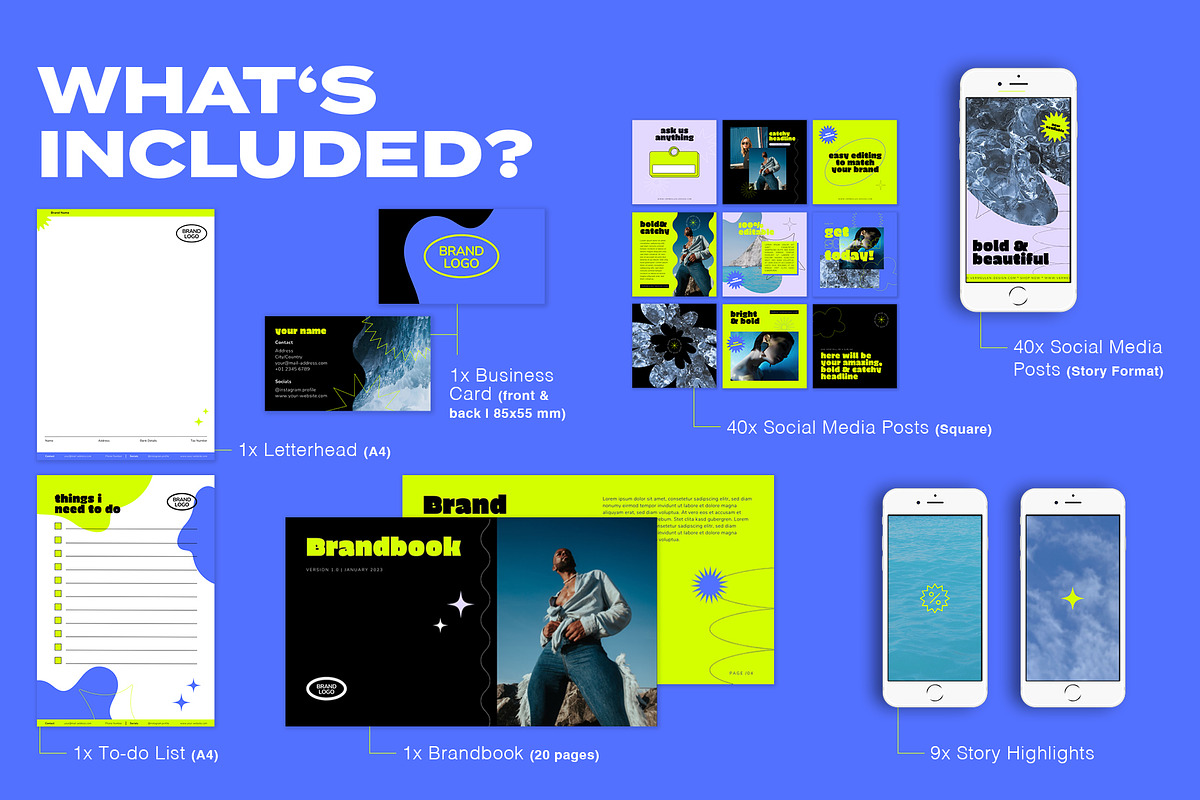 Branding Bundle Kit CANVA Bold, a Branding & Logo Template by Vermeulen Design Studio (Photo 2 of 5)