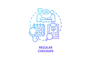 Regular checkup gradient concept, an Icon by IMG Visuals