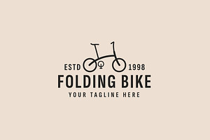 Folding bike logo illustration, a Branding & Logo Template by Dyn Studio