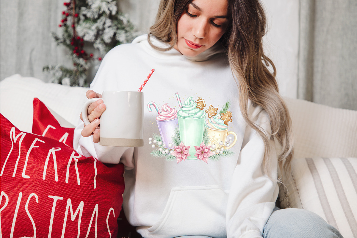 Pink Gingerbread Coffee Christmas, an Illustration by designcity5 (Photo 2 of 8)