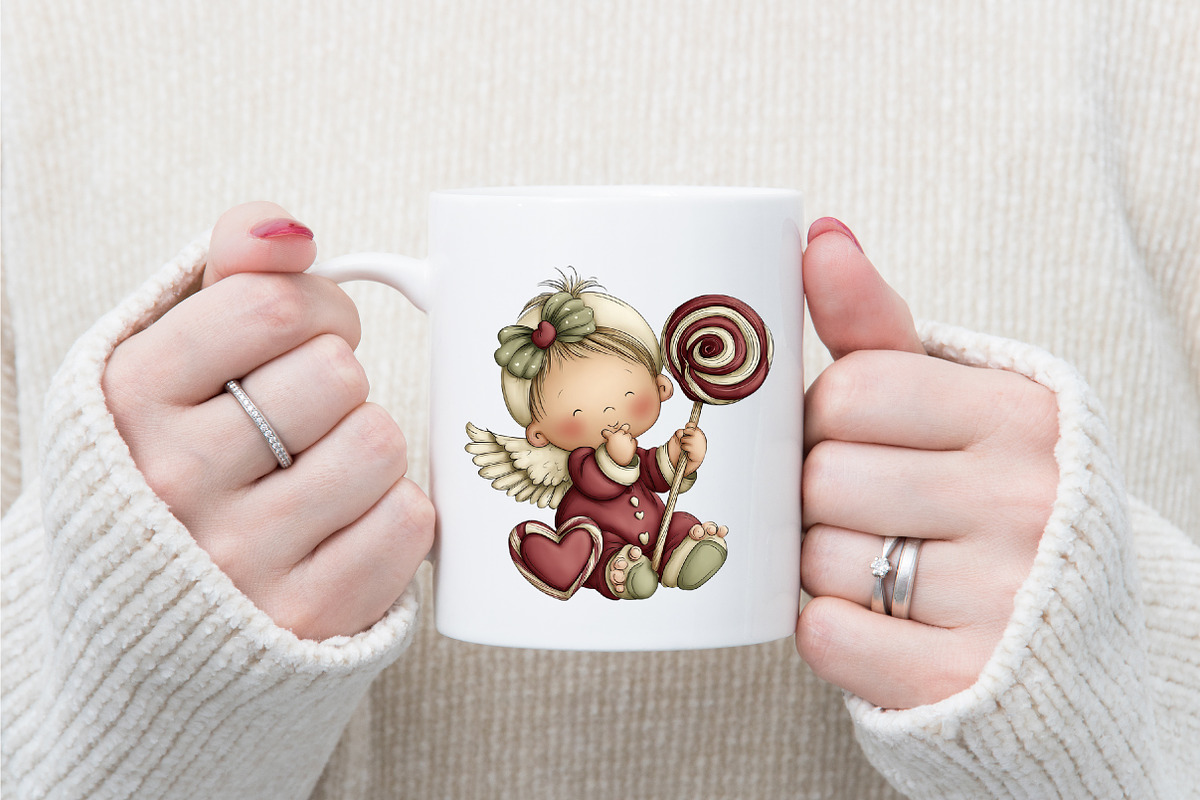 Whimsical Cupid Valentine Clipart, an Illustration by designcity5 (Photo 5 of 5)