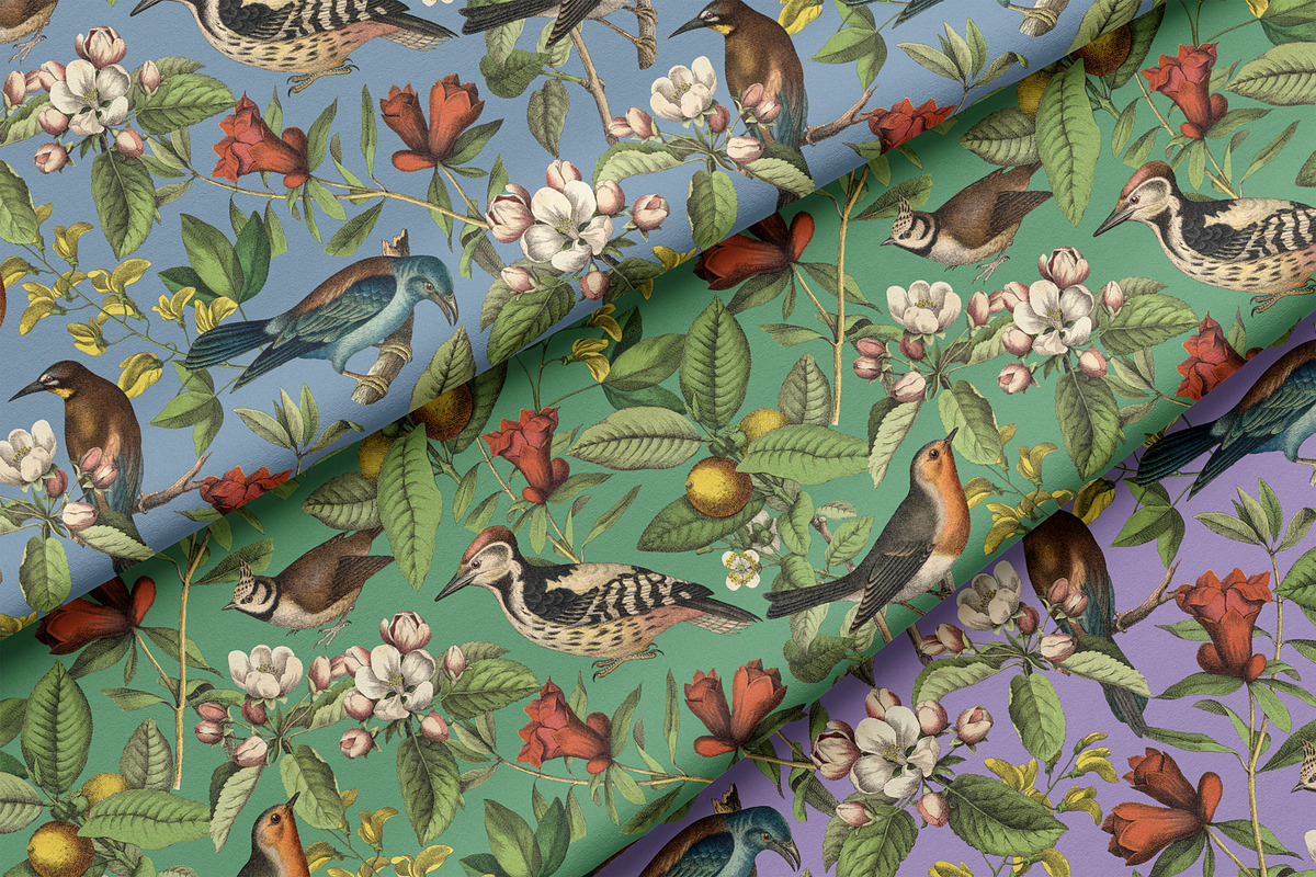 Bird's Garden - Vintage Pattern, a Pattern Graphic by Graphic Goods (Photo 2 of 9)