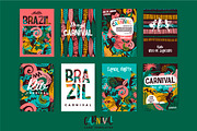 Brazil carnival. Vector collection., a Card Template by Nadia Grapes (Thumbnail 3 of 6)