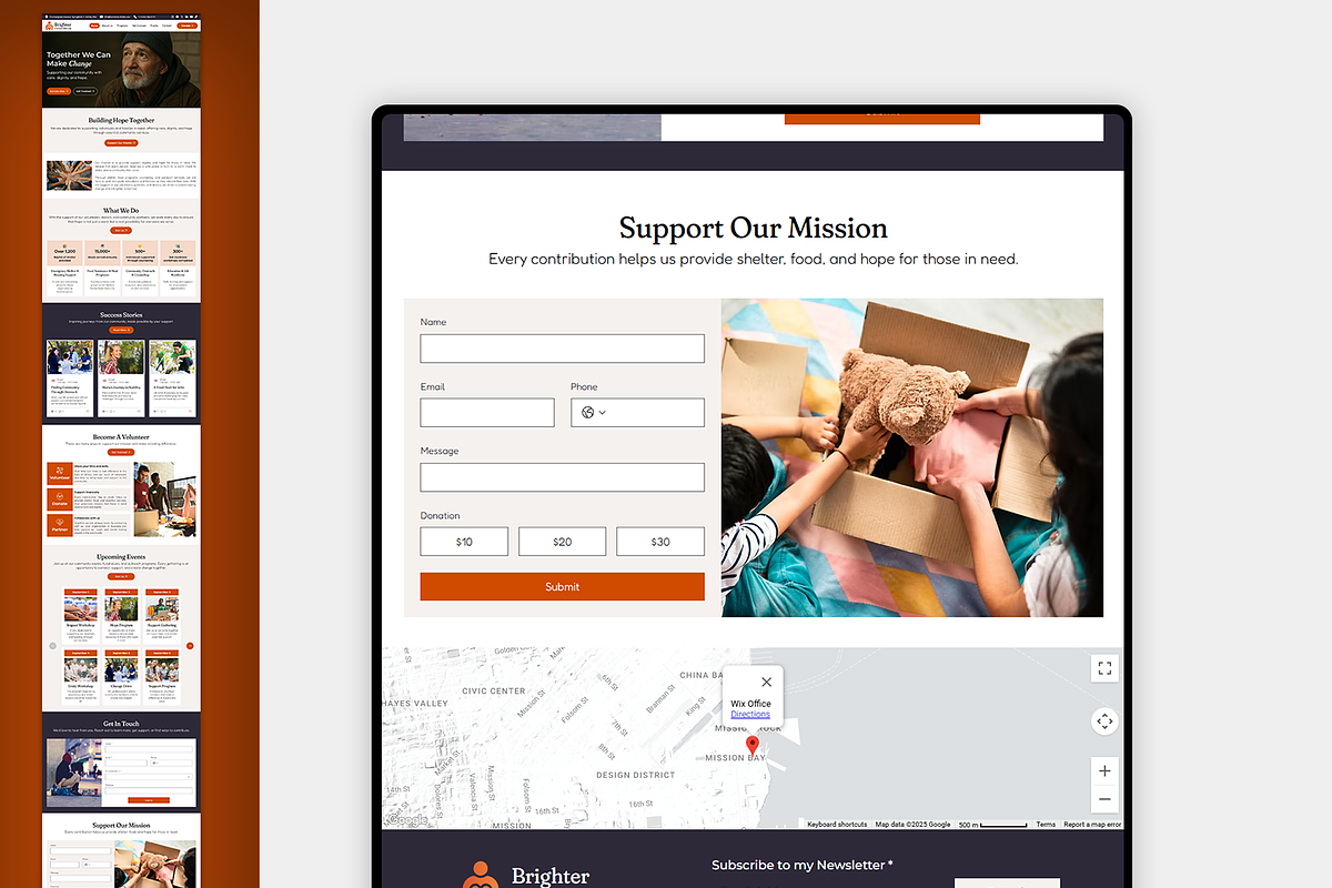 Homeless Shelter / Volunteer Website, a Wix Template by Kitteeh (Photo 9 of 12)