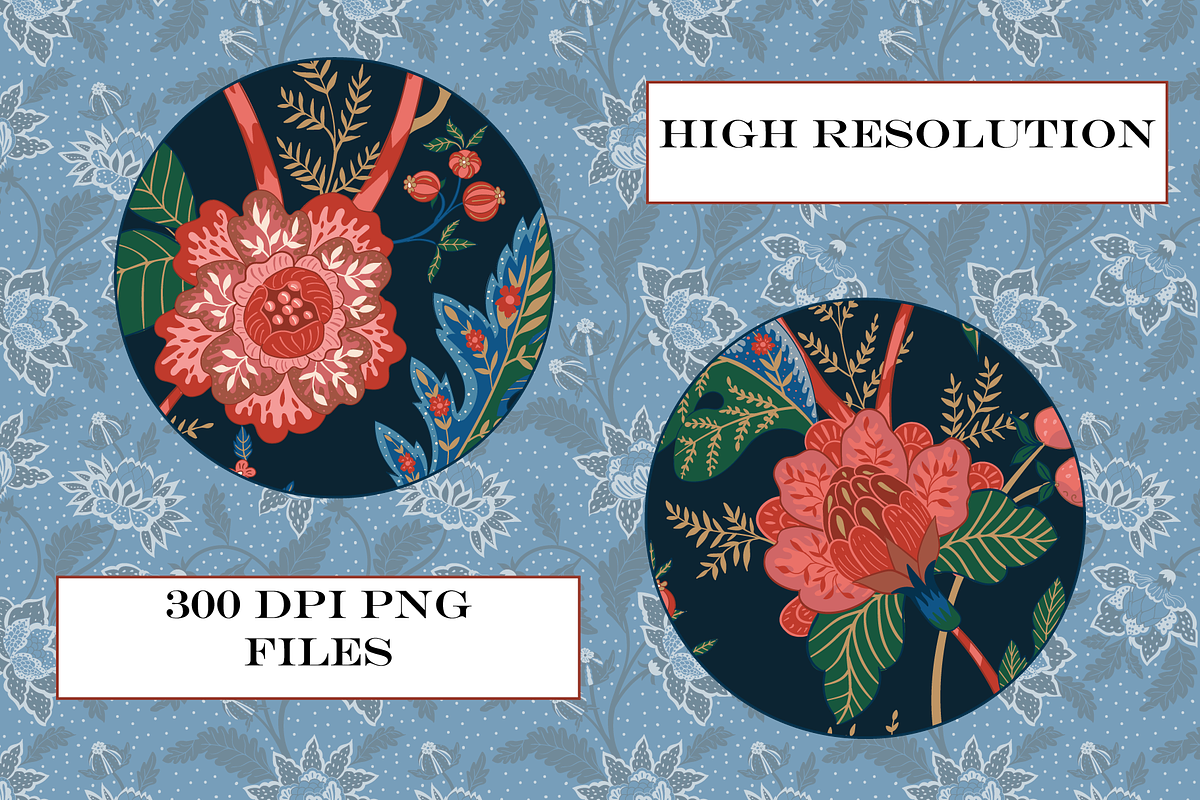 Boho Pattern Bundle - Indian Chintz, a Pattern Graphic by RachelStudio (Photo 6 of 10)