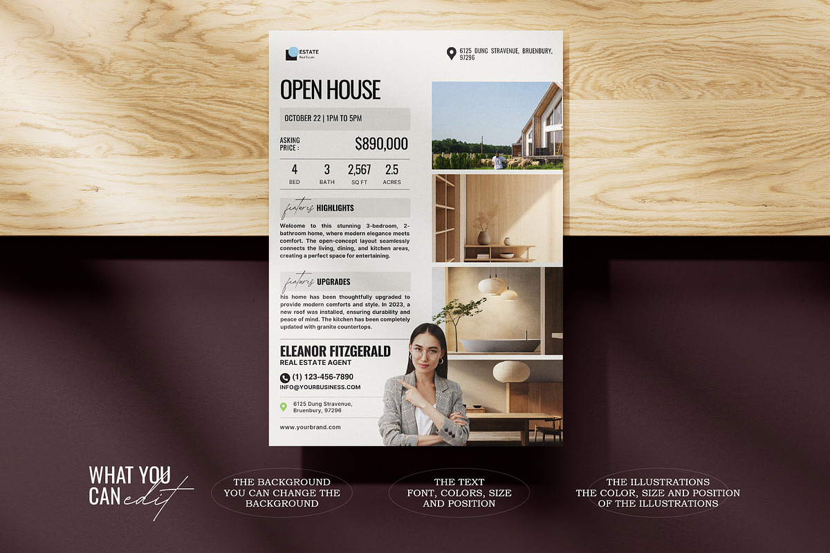 Real Estate Flyer For Marketing, a Flyer Template by Prapti Design (Photo 2 of 10)