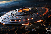 Saucer-Shaped Extraterrestrial UFO, a Technology Illustration by Other Side Art (Thumbnail 3 of 8)