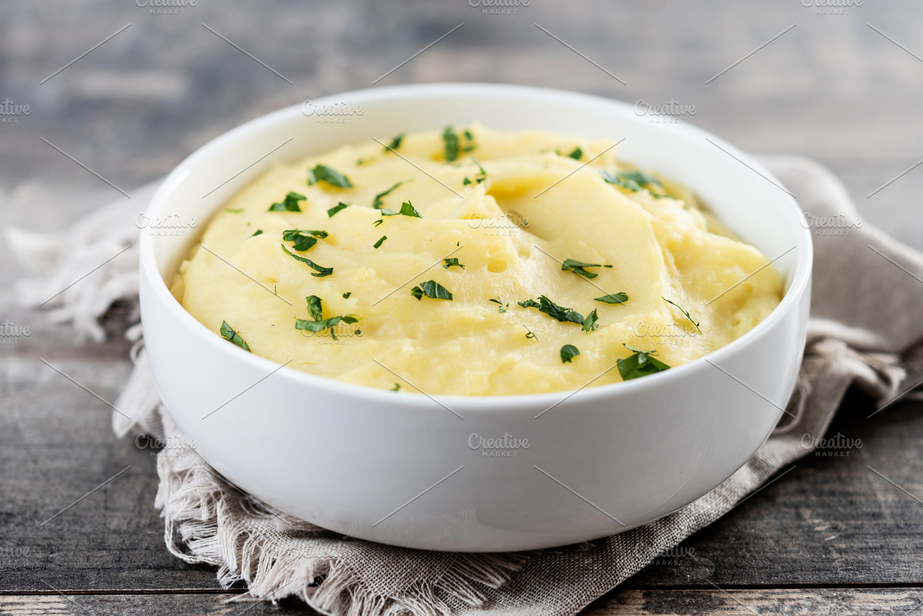 Mashed potatoes in white bowl, a Food & Drink Photo by etorres69