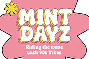 50% Mint Dayz Retro Rounded Display, a Sans Serif Font by Four Lines Std. (Thumbnail 1 of 11)