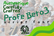 Profebeto3 Script Font, a Handwritten Font by El Profe Beto Studio (Thumbnail 1 of 6)