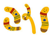 Cute Worm Illustration Set, an Animal Illustration by The Journey Atelier (Thumbnail 7 of 8)