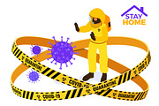 Covid-19 Coronavirus Stop Stay Home, an Education Illustration by TAlex (Thumbnail 9 of 16)