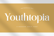 Youthtopia - Advertisement Font, a Serif Font by RockboyStd (Thumbnail 1 of 12)