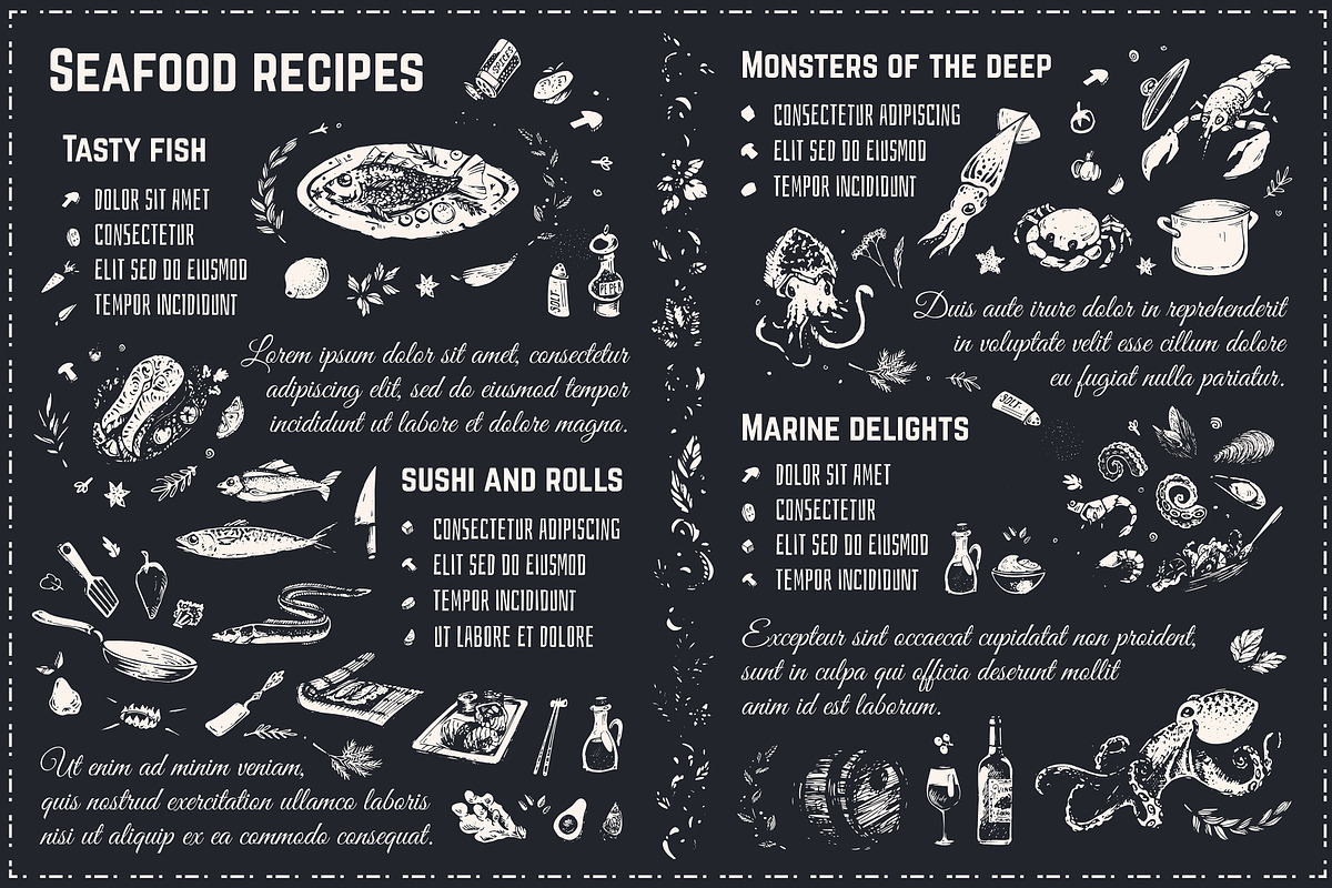 Hand-drawn Cooking and Food Icons, a Decorative Illustration by Margo Miller (Photo 20 of 48)